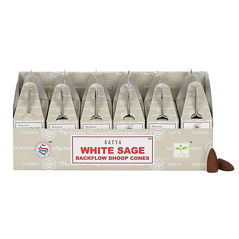 Backflow Incense Cones – White Sage