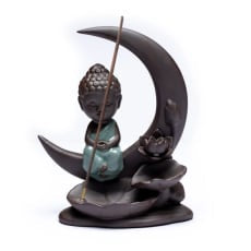 Backflow Waterfall Incense Burner – Buddha on Moon