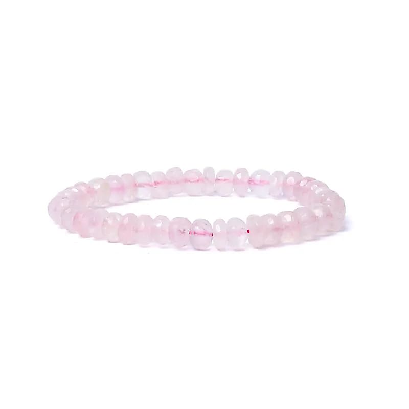 Faceted rose quartz bracelet