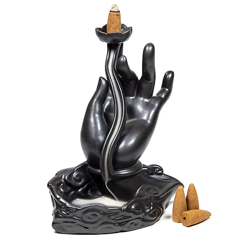 Mini Cauldron with Moon Phases – Incense Burner