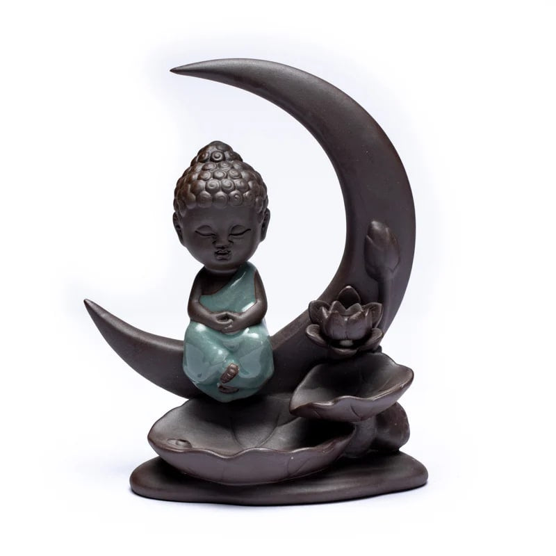 Backflow Waterfall Incense Burner – Buddha on Moon
