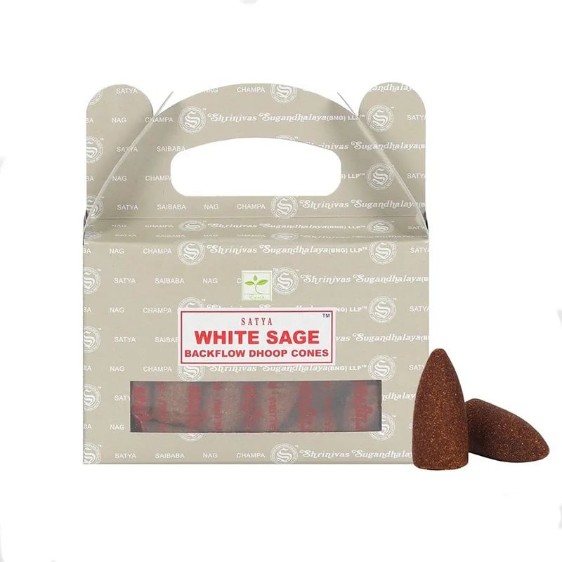 Backflow Incense Cones – White Sage